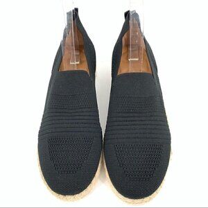 Adrienne Vittadini womens flats size 10 black Espadrilles Flatforms
